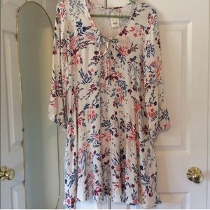 NWT Mudd lace front peasant dress